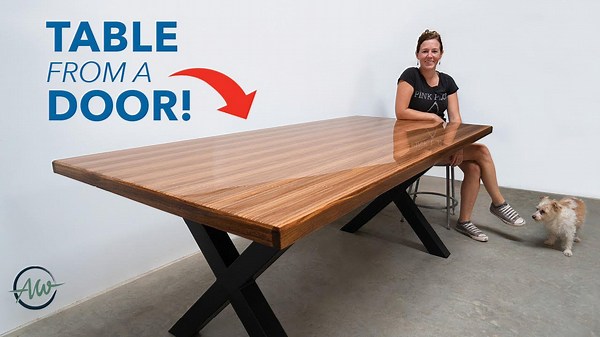 How to build a kitchen table from a door
