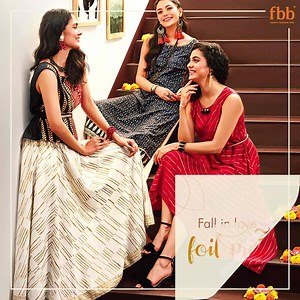 Pair your foil printed skirts with tank tops and tribal earrings for an ultra chic look! #CelebrateHarDin at your nearest fbb store or check out www.fbbonline.in! | Fbb - India's Fashion Hub