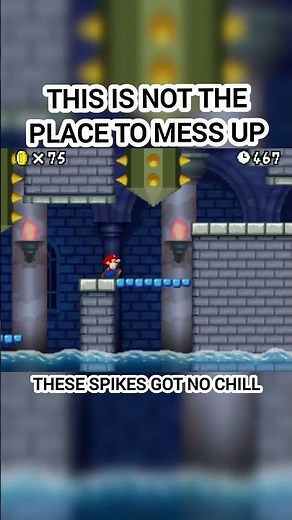 These spiked pillars got no chill 💨🔥😂😭🤣 #mario #nintendo #retrogaming