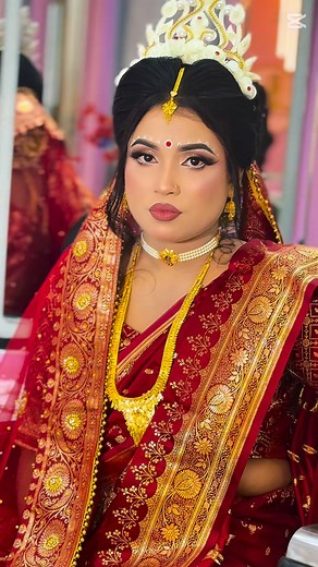 traditional Hindu bride😍 | Red Queen beauty parlour