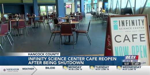 Infinity Science Center reopens popular cafe