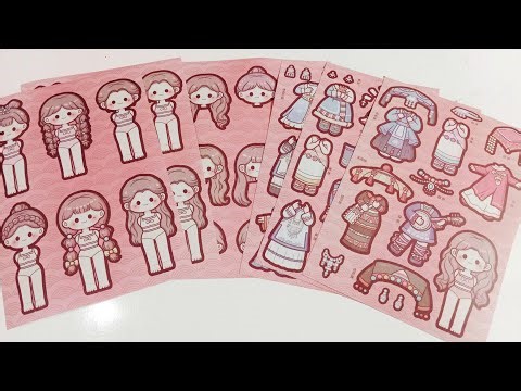 👘 STICKER ASMR 👘 PRINCESS DRESSING UP STICKER CHOOSING COSTUME FOR PRINCESS GIRL 👘