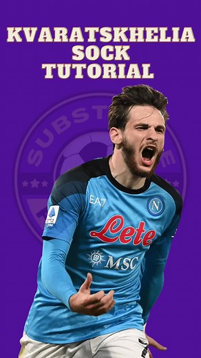 Kvaratskhelia Sock Tutorial #football #soccer #napoli #kvara #kvaratskhelia #seriea #d1soccer #academysoccer #academyfootball #sundayleague #saturdayleague #socks