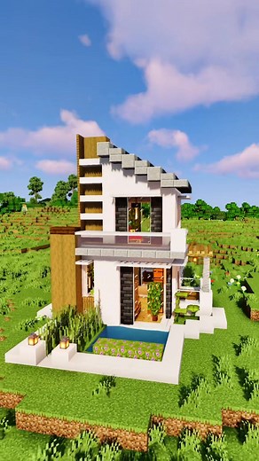 30-Minute Tiny Modern House Build in Minecraft