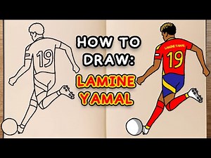 How to draw! LAMINE YAMAL GOAL (euro 2024)