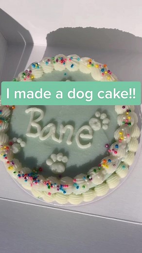 I made a dog friendly cake 😭🥺😩 #fyp #trending #foryoupage #dog #doggo #dogcake #dogcakes #cakedecorating