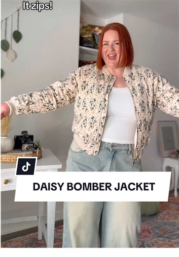 An embroidered daisy bomber jacket?! Are you kidding me rn?!! I’m a 2x wearing the XL! 5’9, 250lbs, 44DD #bomberjacket #embroidery #trendyoutfits #trendyclothing #bomberjacketstyle