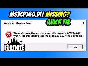 Fix MSVCP140.dll Missing Error in Fortnite & Other Games (Easy & Safe Method)