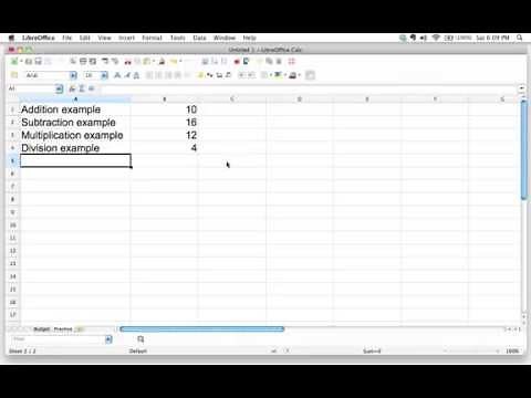 How to do calculations in a spreadsheet