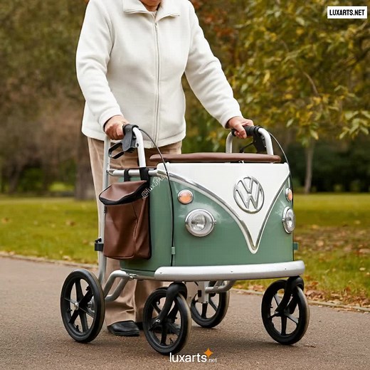 Retro Volkswagen Bus-Inspired Walkers for Seniors