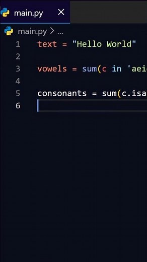 Count vowels and consonants in string using Python #coding #python #programming