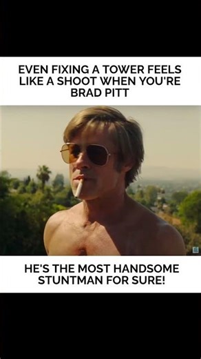 Only Brad Pitt Can Fix a Roof Like THIS 👀 | Hollywood Icon