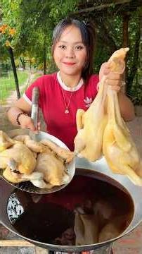 Cooking yummy deep fried chicken braised recipe
