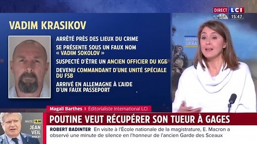 Vladimir Poutine veut récupérer son tueur à gages LCI Vladimir Poutine cherche à obtenir le retour de Vadim Krasikov, un assassin russe condamné à la prison à vie en Allemagne. | Psn Animation Média