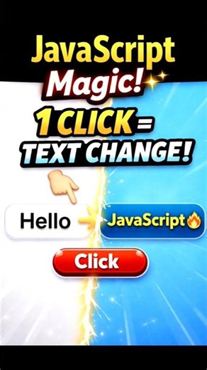 1 Click Me Text Change | JavaScript Short