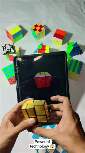 mirror cube solve by using ai 😱 l ai tutorial l #cube #shortclips #video