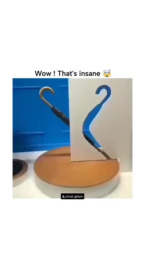 Circuit Sphere on Instagram: "Vala Afshar’s post redefines math as a tool for grasping real-world mechanisms, illustrated by a video of umbrellas rotating on a platform and seamlessly passing through a paper cutout shaped to match their profile. The optical illusion relies on projective geometry, where the 2D silhouette aligns perfectly with the 3D object during rotation, demonstrating how mathematical principles enable such deceptions without physical intersection. As a recurring post from Afsh