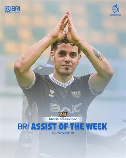 BRI Assist of the week 18 | Alexis Messidoro #BRISuperLeague #AssistOfTheWeek 🏦 BRI merupakan peserta penjaminan LPS, serta berizin dan diawasi Otoritas Jasa Keuangan & Bank Indonesia.