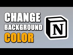 How To Change Background Color On Notion (EASY!)