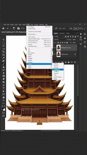 Learn how to extract line drawings from architectural pictures Photoshop short tutorial