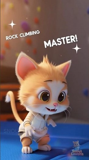Cat Tries Rock Climbing – Hilarious Falls😹| Funny 3D English Cat Cartoon Videos 😹 | #snoutlaughs