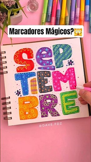 Tutorial de Lettering con marcadores mágicos! Cambian de color! Portada bonita #lettering #ideas