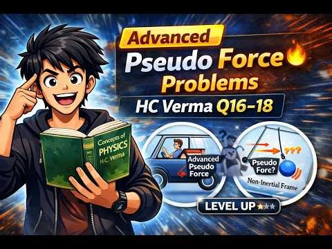 Advanced Pseudo Force Problems 🔥 | HC Verma Q16–18