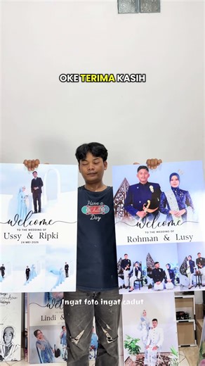 Cetak Wedding Sign Custom 50x70