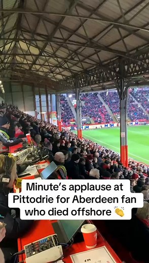58K views · 972 reactions | There was a minute’s applause during the Aberdeen v Hearts game for Dons fan Lee Hulse. The 32-year-old died in the early hours of Friday November 14th on North Sea oil platformValaris121  Our reporter Dave Galloway was at Pittodrie. | Northsound 1 | Facebook