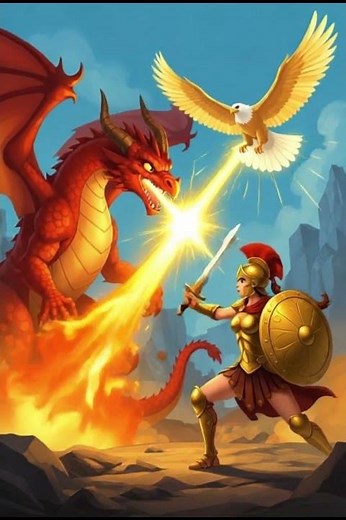 “Athena vs Dragon | Cartoon Greek Mythology Story | Golden Eagle Animation”#athena #goldeneagle