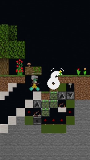 fallen tree secert entrance #redstone #minecraft #gaming #secertentrance