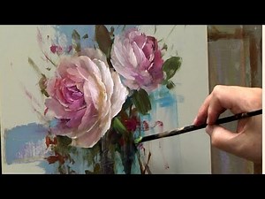White Rose Acrylic Alla Prima Techniques