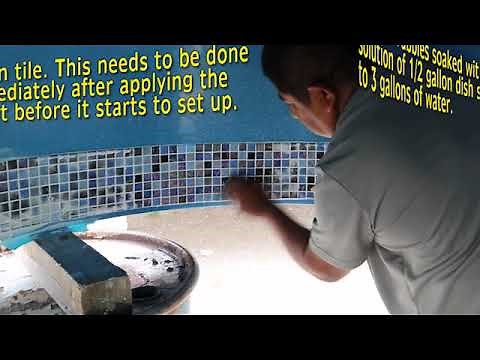Tile Installation - How To install Tile on San Juan Fiberglass Swimming Pools and Spas