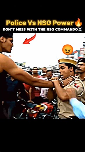 POLICE VS NSG POWER🔥☠️⚔️ #police #nsg #commando #army #indianarmy #power #shorts