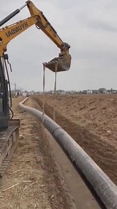 How to easily move a pipe with the help of the excavator | Technological Power