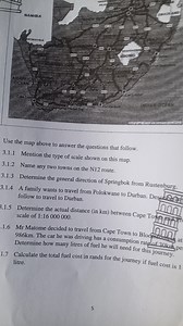 Mapwork Questions3.1.1 Mention the type of scale shown on thi... | Filo