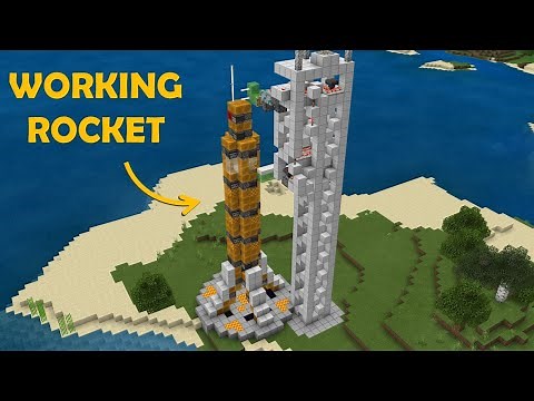 A Giant, Working Rocket - Minecraft Bedrock [MCPE, Win10, Console]