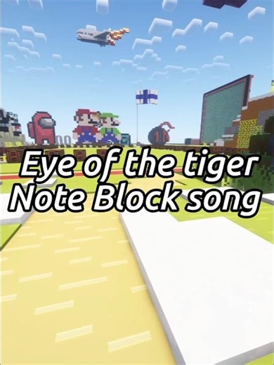 Eye of the tiger Note Block song #music#minecraft#shorts