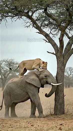 Giraffe Knocks Out A Lion 🦒💥😵 #GiraffeVsLion #AnimalFight #Knockout #Revenge #Wildlife
