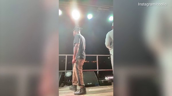 Rapper Coolio performs on stage in Texas just four days before his death