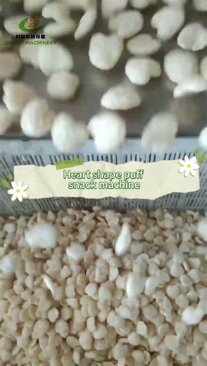 Puff snack heart shape twin screw extruder making machine #machine #factoryproducts#factory #snacks