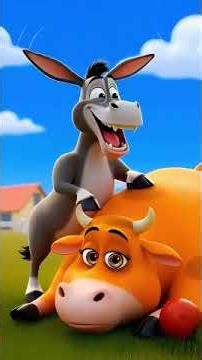 The Most Hilarious Donkey vs Cow Battle You’ll Ever See!