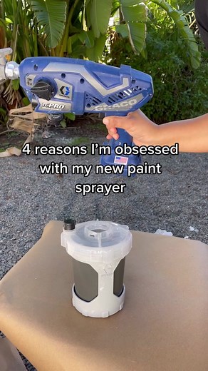 If painting is a chore you should try the Graco TC Pro cordless paint sprayer. I hate painting and often struggle to get a smooth finish. This paint sprayer was a game changer for me! 4 reasons im obsessed with it 1. No thinning required! Trial and error of figuring out how much water to add to get the right consistency is an added step that I don’t have time or patience for. 2. It’s cordless!! I’m super clumsy and accident prone (DIY probably isn’t the safest hobby 🫠) cords in my way are a no 