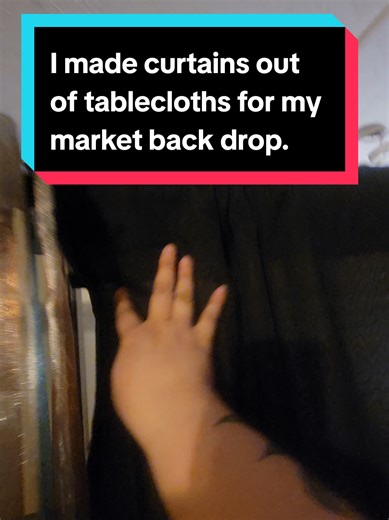DIY Black Curtains for Market Backdrop