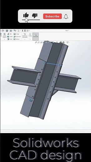 Solidworks CAD Design Exercise 143 Shorts Steel Structure Beam in Weldment