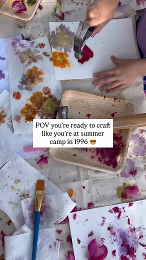 If it’s your vibe, comment SUMMER below for my free master list of crafts to do with your kids this break ☀️ I put together a document that details the handcrafts I did with a small group of 5–10 year olds over the last few months. Included are: Flower Pounding Natural Dyeing Weaving Finger Knitting Wet Felting Cyanotype Prints Hand sewn felt treasure pouches Just comment SUMMER below for the materials and instructions for all of the above! #createmore #summercrafts #craftingwithkids #kidscraft 