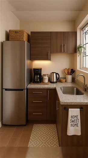 Compact Kitchen l Space Saving Kitchen!!!#compactkitchen #spacesavingkitchen #smartkitchen #shorts