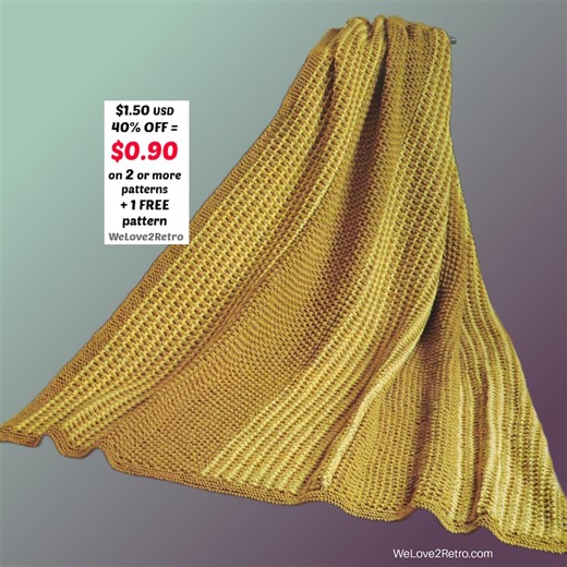 Chunky Knit Blanket Pattern - Easy Afghan Lapghan, Throw Vintage Cozy Beginner PDF DIY Tutorial - Etsy UK