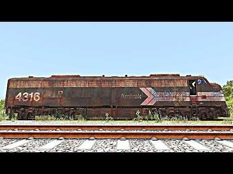 AMTRAK 4316 Abandoned! - EMD E8