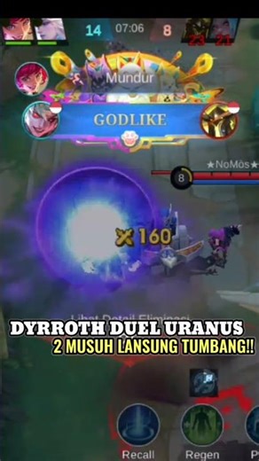 Dyrroth vs uranus auto naik epic 😱